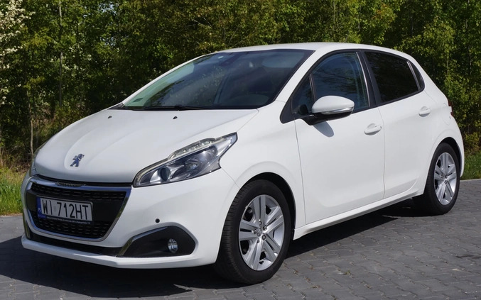 Peugeot 208 cena 35500 przebieg: 100000, rok produkcji 2018 z Warszawa małe 742